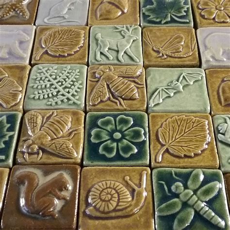 Two Inch Handmade Tiles Handmade Tiles Tile Art Clay Tiles