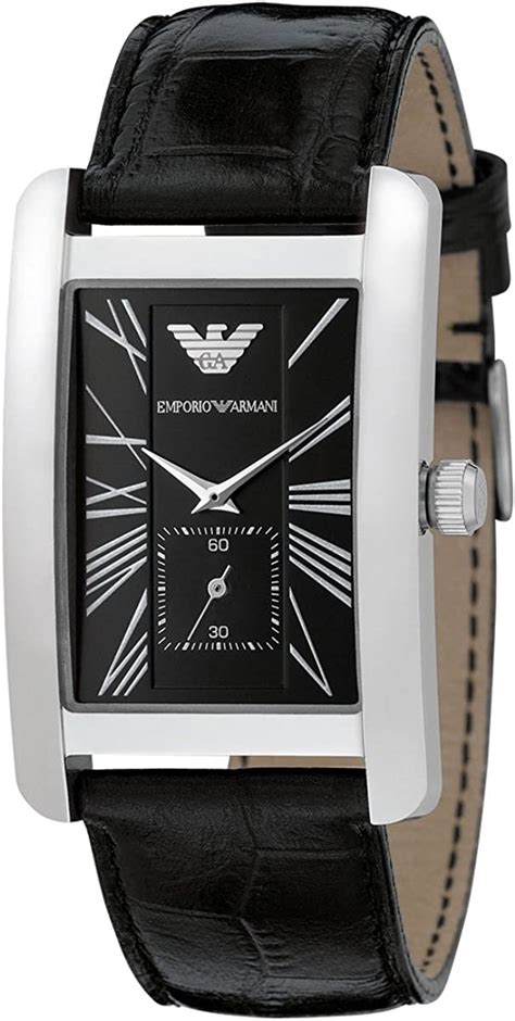 Emporio Armani Ar Orologio Da Polso Uomo Pelle Colore Nero