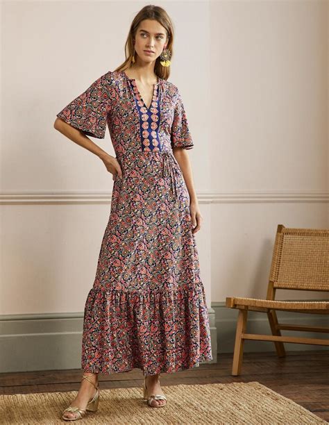 Boden Notch Neck Jersey Maxi Dress Shopstyle