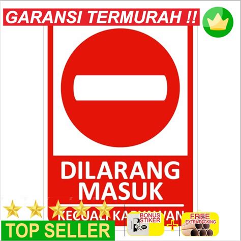 Jual Promo Rambu Dilarang Masuk Verboden 35cm X 50cm Plat Alumunium