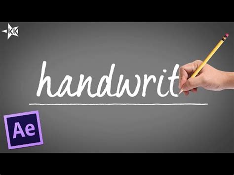 Handwritten Text Effect Self Writing After Effect Tutorial YouTube