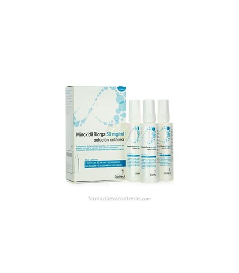 MINOXIDIL BIORGA 50MG ML solución cutánea 3 frascos