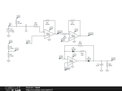 Op Amp Peak Detector Audio Electronics Circuitlab