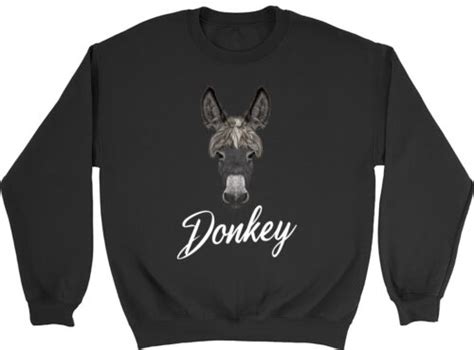 Funny Donkey Head Sweatshirt Mens Womens Stubborn Clumsy Ass Gift Jumper EBay