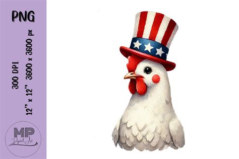 Patriotic Usa Chicken Th Of July Png Graphic By Mp Digital Art