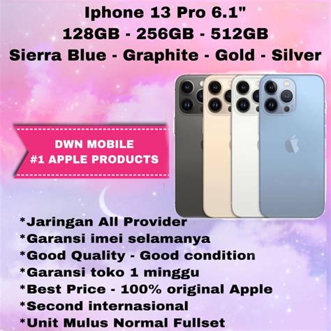 Jual IPhone 13 Pro 128GB 256GB 512GB 1TB Second Mulus 100 Original