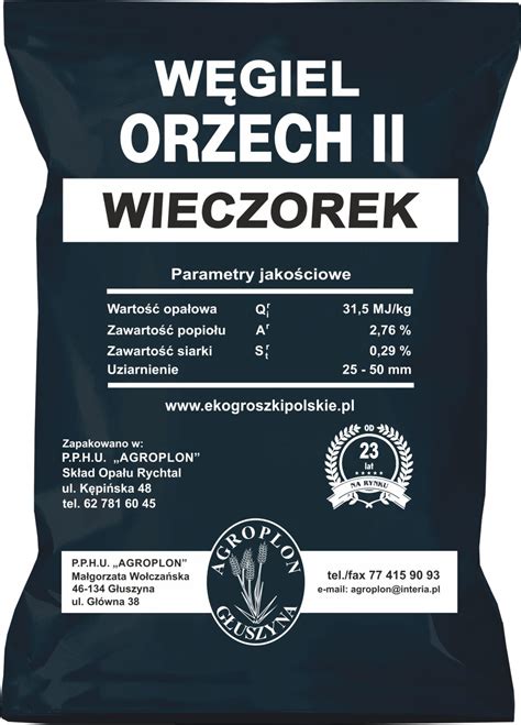 Węgiel Orzech Wieczorek jakie ma parametry Spiekalność 2022