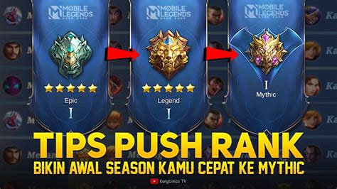 Tips Push Solo Rank Awal Season Mobile Legends Youtube