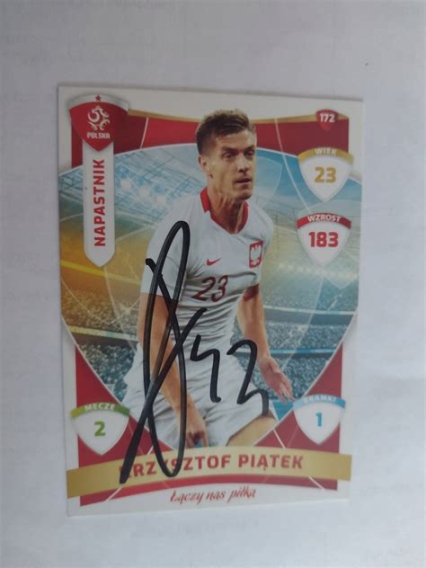 Karta panini autograf Polska Krzysztof Piątek PZPN 15209721286