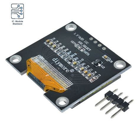 Módulo de tela oled de 4 pinos 1 3 polegadas 128x64 tela iic i2c