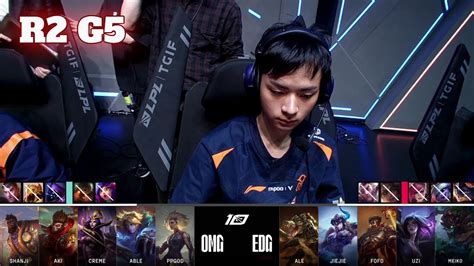 OMG Vs EDG Game 5 Round 2 LPL Summer 2023 Playoffs Oh My God Vs