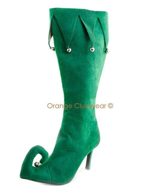 Pleaser Womens Sexy Xmas Christmas Elf Costume Party Boots Holiday High