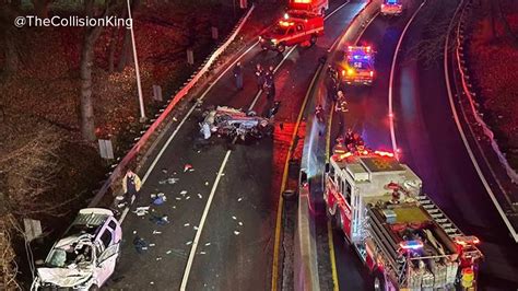 Fatal Crash In Cross Island Parkway Kills 5 And Injures 1 Youtube