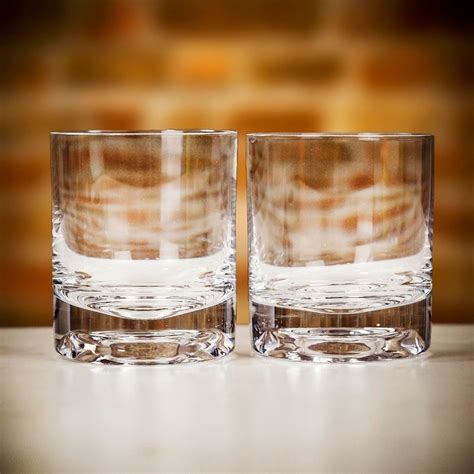 Dartington Pair Of Dimple Old Fashioned Whisky Glass 285ml Gi