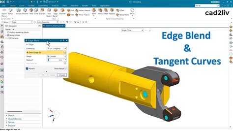 Nx Modeling Edge Blend How To Use Edge Blend In Nx Nxtutorials