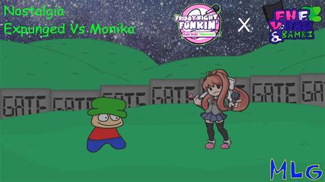 Nostalgia Fnf Expunged Vs Monika Fantrack Youtube