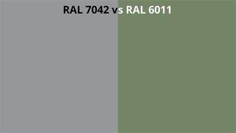 Ral 7042 Vs 6011 Ral Colour Chart Uk