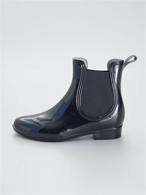 Boots De Pluie Type Chelsea Noir Kiabi