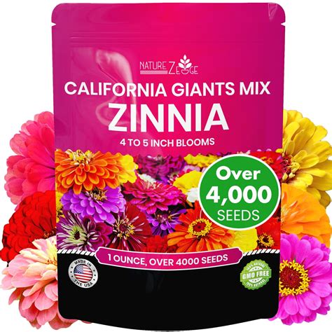 Naturez Edge Zinnia Seeds Mmf For Planting Outdoors Flower Seeds