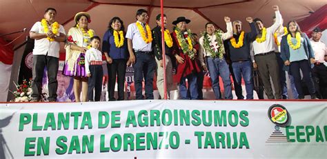 TARIJA PRESIDENTE ARCE COLOCA PIEDRA FUNDAMENTAL PARA LA CONSTRUCCIÓN