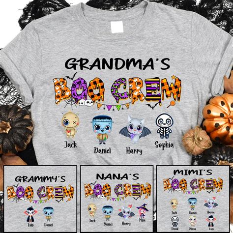 Personalized Halloween Grandma Shirt Custom Nana Mimi Grandma Etsy