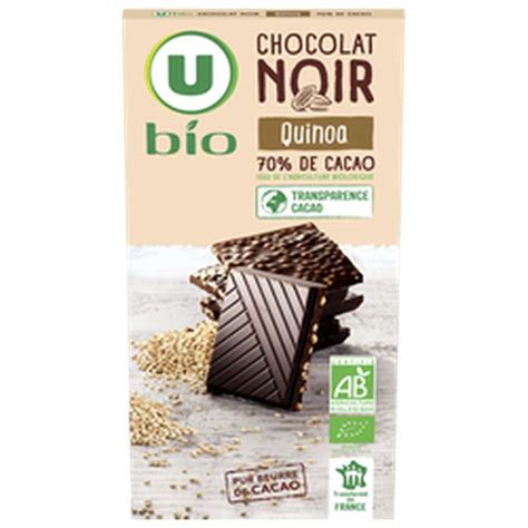 Chocolat Noir De Cacao Quinoa Bio U Bio G La Belle Vie