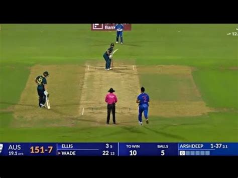 INDIA VS AUSTRALIA 5th T20 LAST OVER HIGHLIGHTS Arshdeep Singh Last