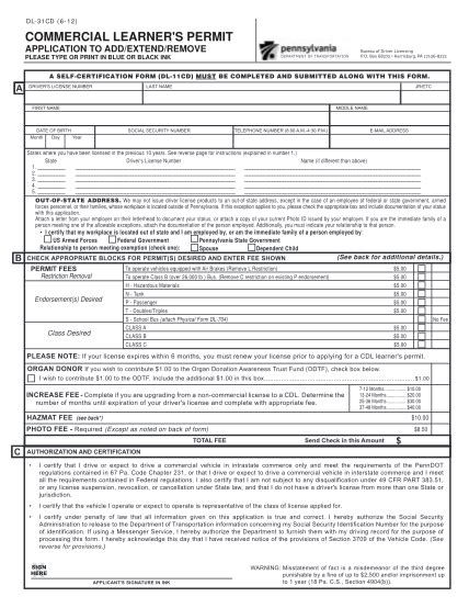 PA Dot Forms Printable