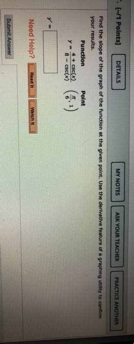Solved 1 Points DETAILS MY NOTES ASK YOUR TEACHER Chegg