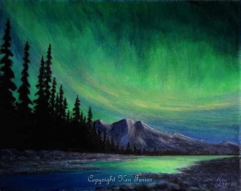 Aurora Borealis Acrylic Painting at PaintingValley.com | Explore ...