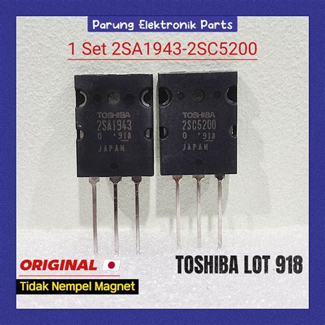 1 SET TRANSISTOR FINAL TOSHIBA 2SA1943 2SC5200 Lot 918 Transistor