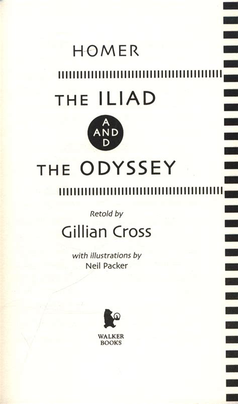 The Iliad And The Odyssey By Cross Gillian 9781406379204 Brownsbfs