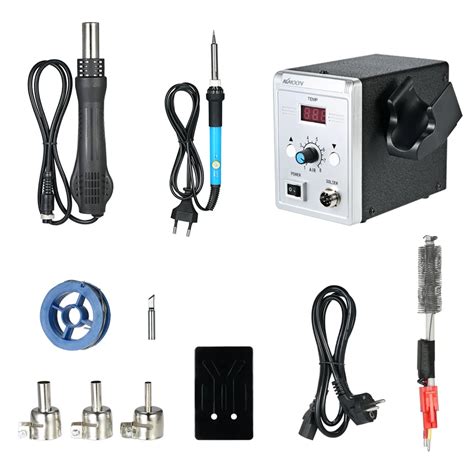 W Soldering Station Digital Solder Iron Bga Rework Solder Station Hot Air Gun Electric Iron