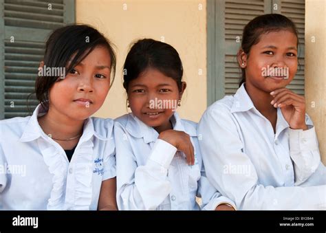 School Children In Elementary School Grades 3 Thru 8 Near Siem Reap In