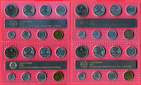 DDR 4 x Kursmünzensatz Vier Kursmünzensätze 1987 1990 1987 1988 1989