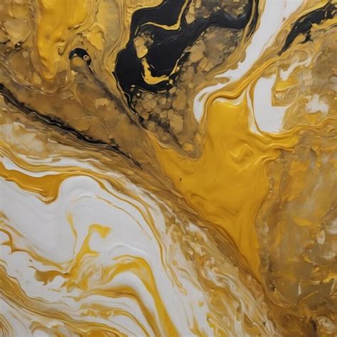 Premium AI Image | Yellow and gold oil paint abstract background oil ...