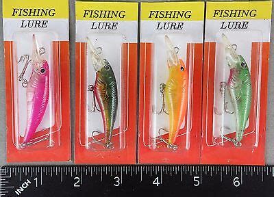 FOUR Minnow Crankbaits Mini 2 5 8 Long Lures COMBINE SHIPPING EBay