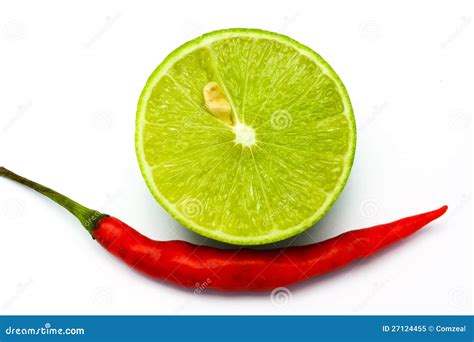 Fresh Ripe Lime And Red Hot Chili Pepper Stock Image Image Of Background Drink 27124455