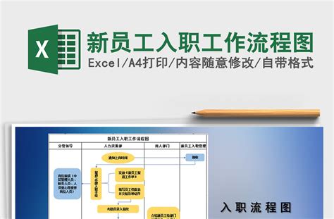 2021年新员工入职工作流程图免费下载免费 Excel表格 办图网