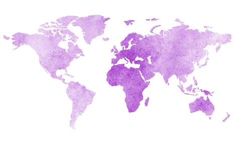 Purple color world map watercolor vector background 42125408 Vector Art ...