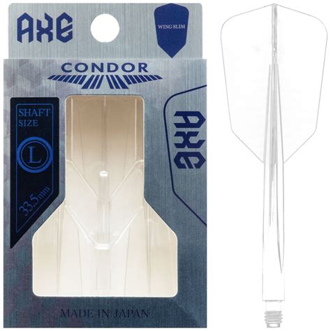 Condor Axe Dart Flights Slim Wing Clear