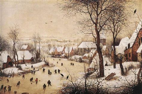 Winter Landscape with Skaters and a Bird Trap, 1565 - Pieter Bruegel ...