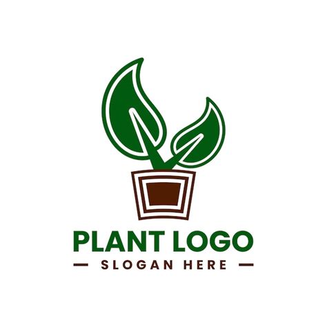 Plantar No Arquivo Vetorial Do Logotipo Da Guia Vetor Premium