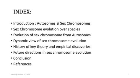 Sex Chromosomes Evolution Pptx