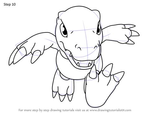 How To Draw Agumon From Digimon Digimon Step By Step