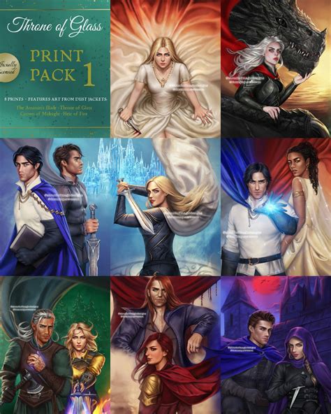 Throne Of Glass Print Pack 1 Officially Licensed A Touch Of Magic Designs