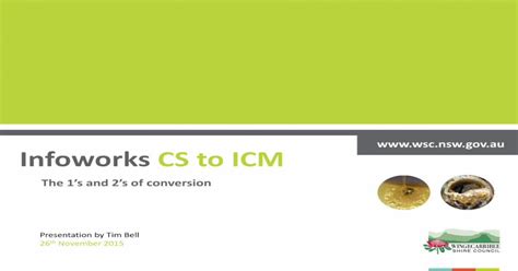 Infoworks CS To ICM PDF Document