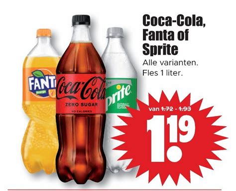 Coca Cola Fanta Of Sprite Liter Aanbieding Bij Dirk