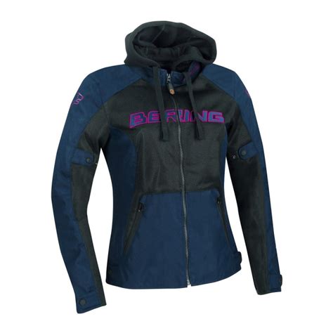 Blouson Moto Femme BERING LADY SPIRIT Noir Bleu Tech2Roo