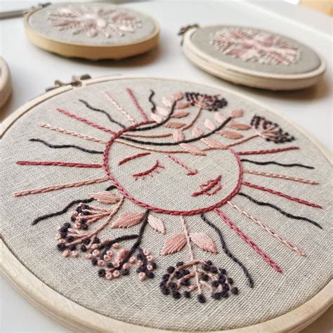 Floral Sun Hand Embroidery Pattern Pdf From AnichArtHoop In 2021